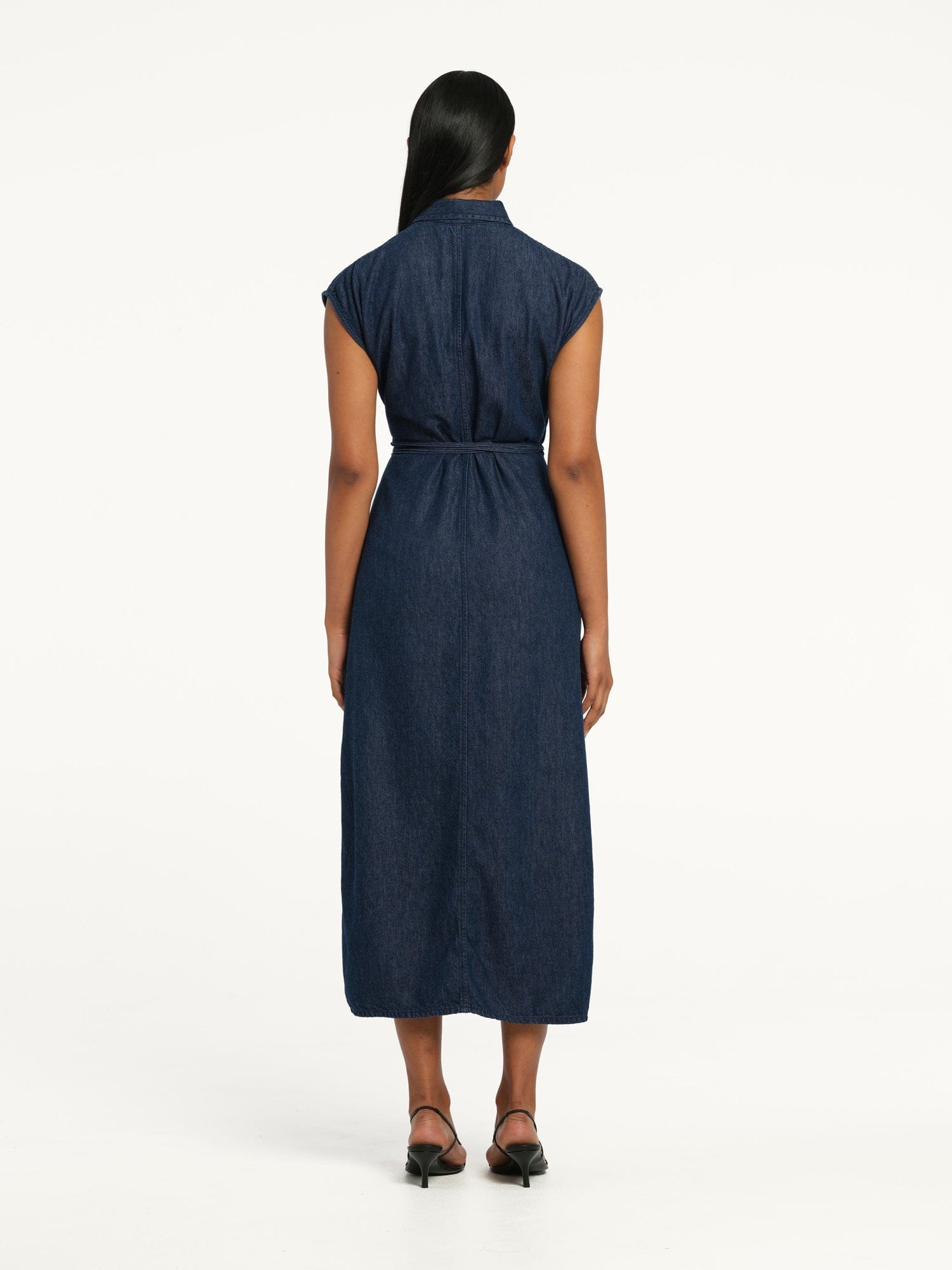 Audrey Wrap Dress Shadow Blue