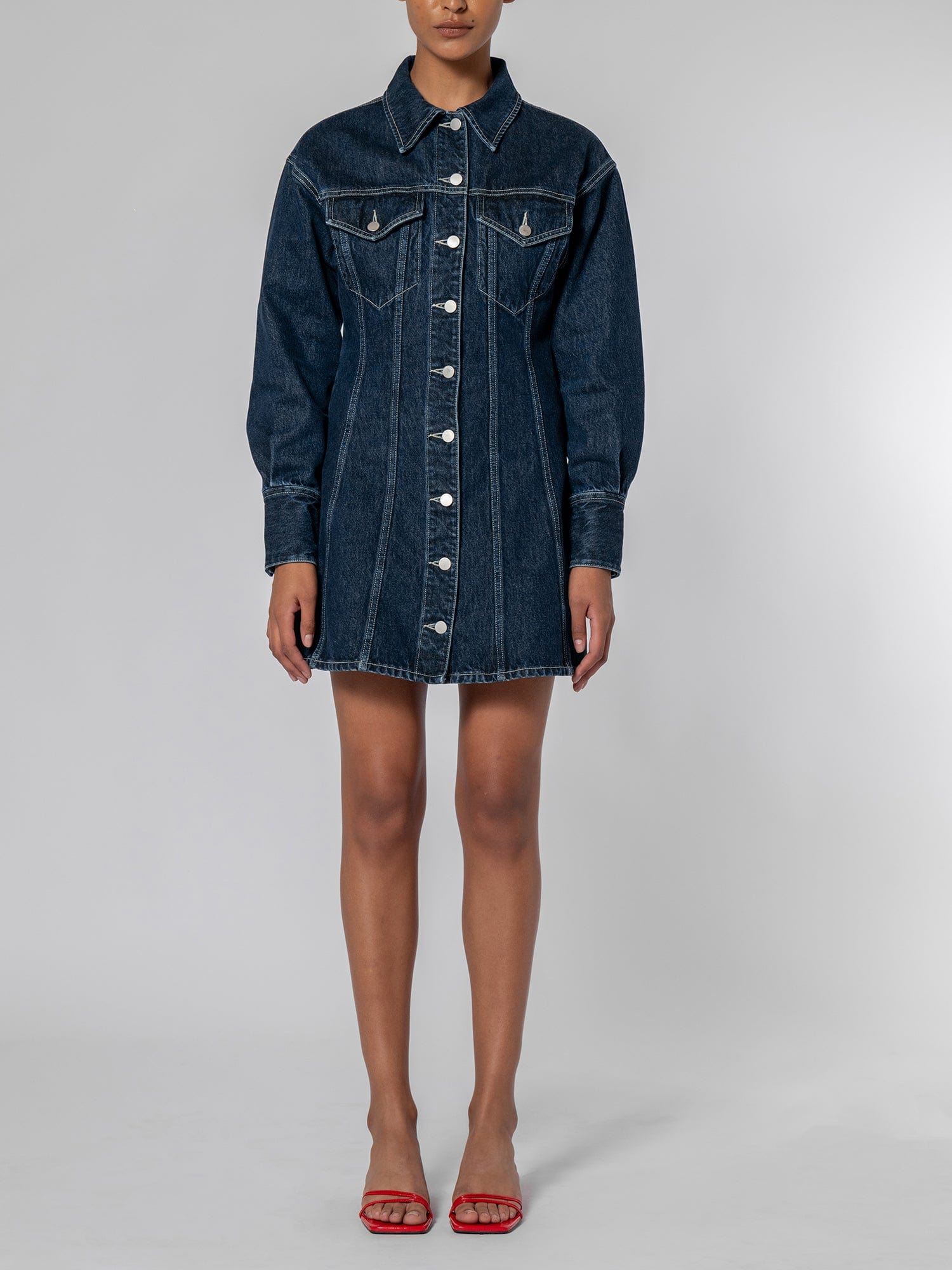 Grace Denim Dress - Premium Rigid Denim | Nobody Denim