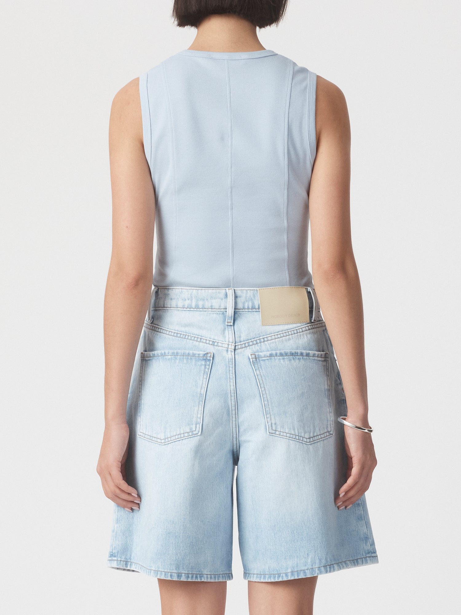 Panelled Rib Tank Bluebell