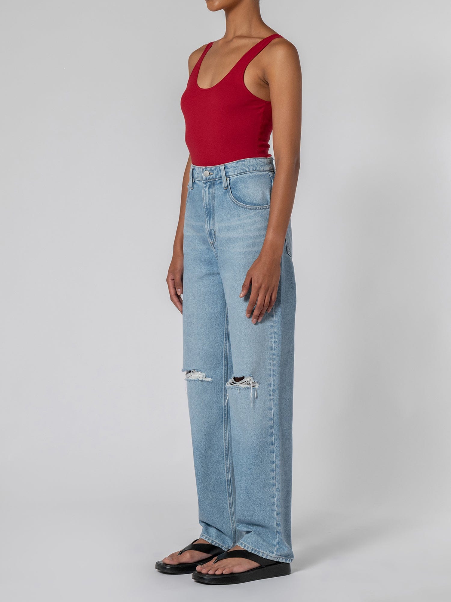 【YOURNUS】Nonfade Indigo Wide Denim YOURS Plus Size Indigo Blue Wide Leg Denim Jeans | Yours