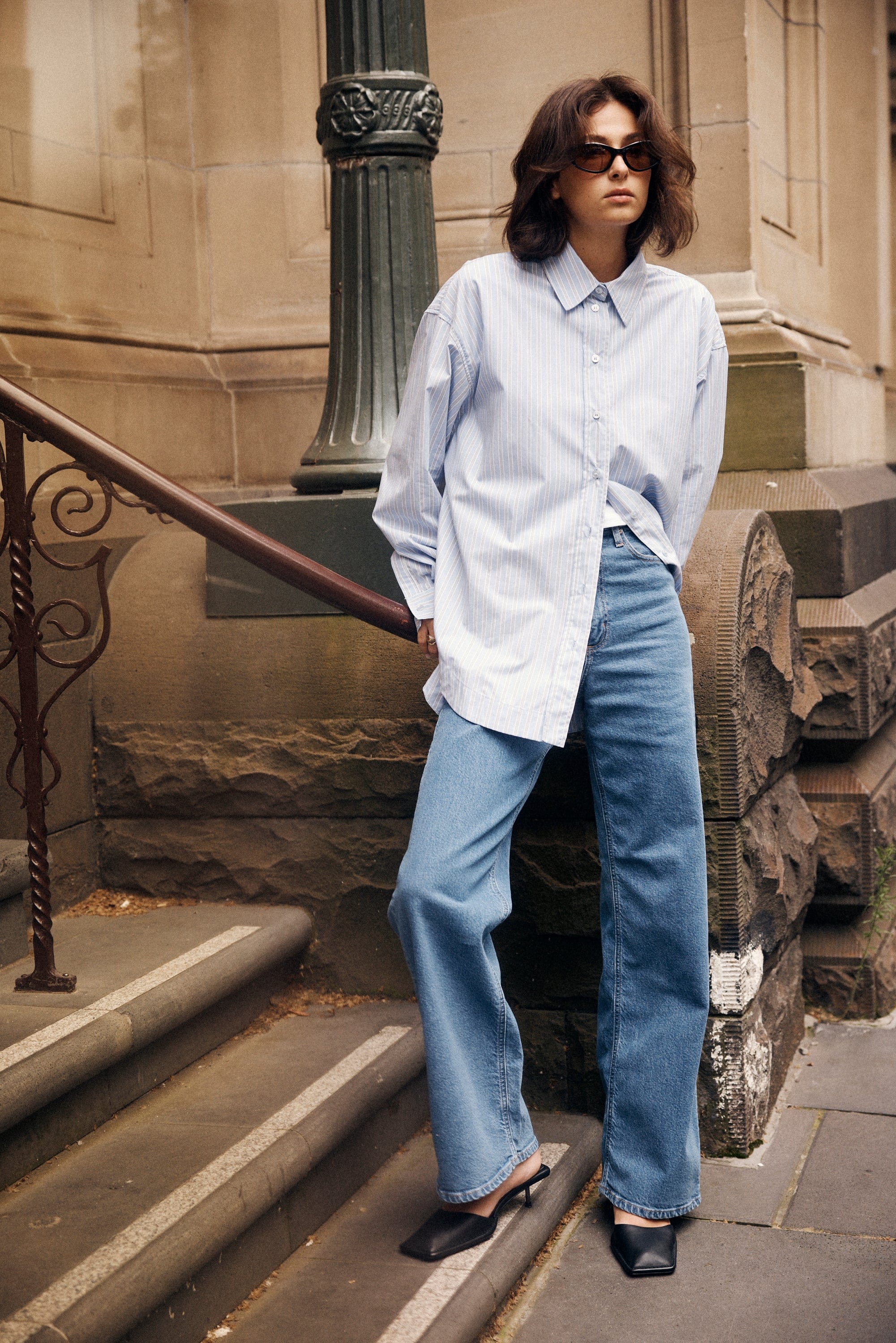 Mayra Shirt Blue Stripe