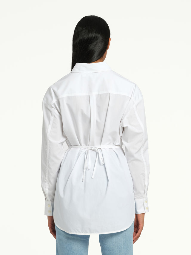 Tessa Wrap Shirt White