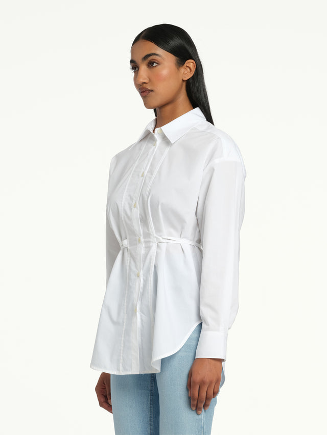 Tessa Wrap Shirt White
