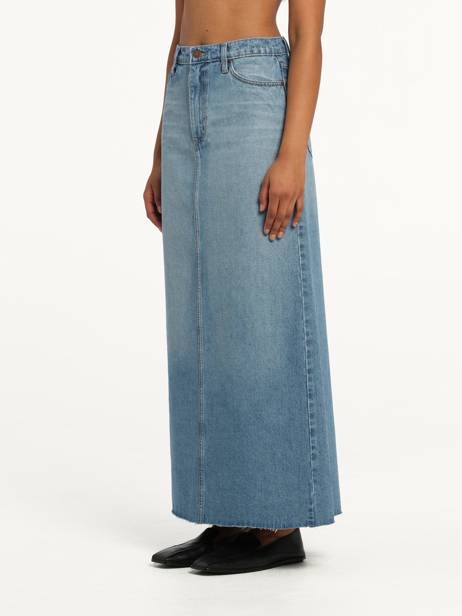 andequal back slit curve denim pants M パンツ Andequal back slit