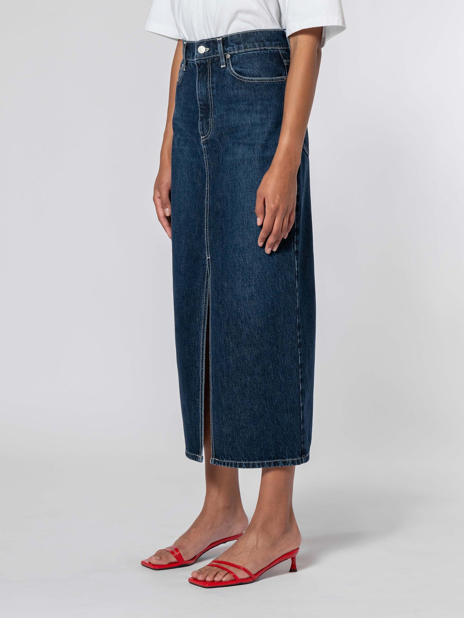 Avery Maxi Skirt - Super-High Rise Recycled Denim | Nobody Denim Avery Maxi Skirt - Super-High Rise Recycled Denim | Nobody Denim