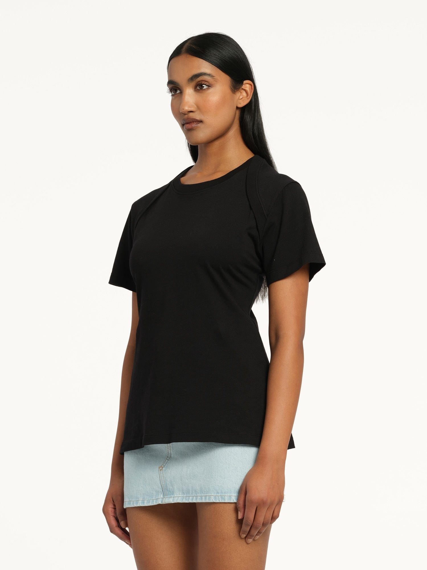 Halster Sculpted Tee Black